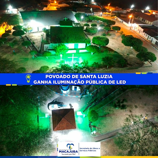 Povoado de Santa Luzia, no município de Macajuba, ganha iluminação pública de LED