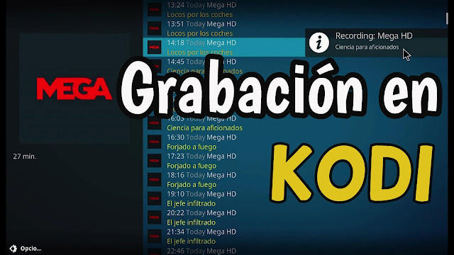 KODI grabaciones iptv