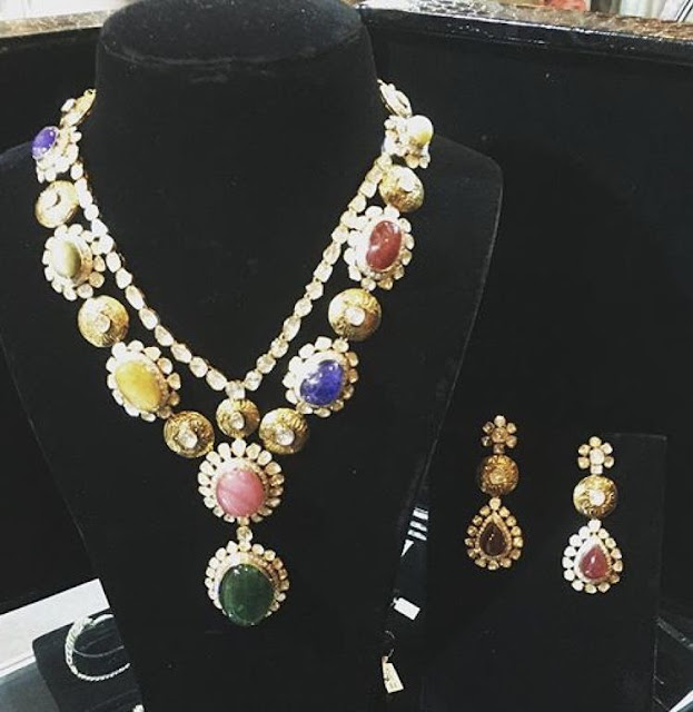 Exclusive Navaratan Stone set by Omprakash Jewellers