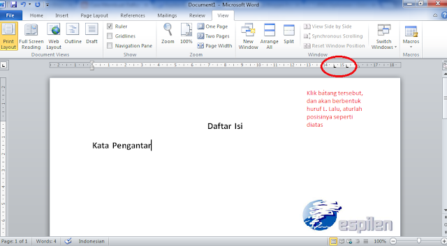 Cara Membuat Daftar Isi Word