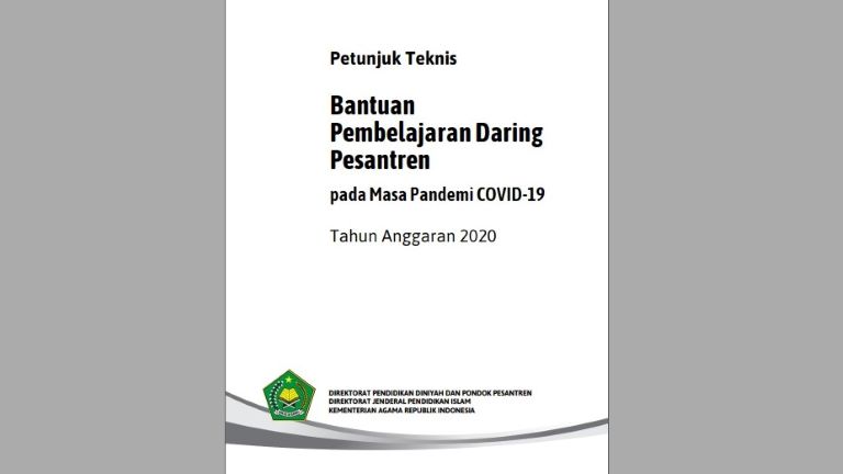 Juknis Bantuan Pembelajaran Daring Pesantren Tahun 2020