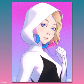 Spider-Gwen: Ghost Spider Marvel Screen Print by Ilya Kuvshinov x Plush Art Club