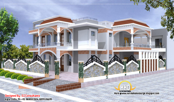 Indian home design - 5100 Sq. Ft. (474 Sq.M.) (567 Square Yards) - April 2012