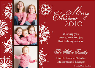 Christmas card with beautiful snowflakes