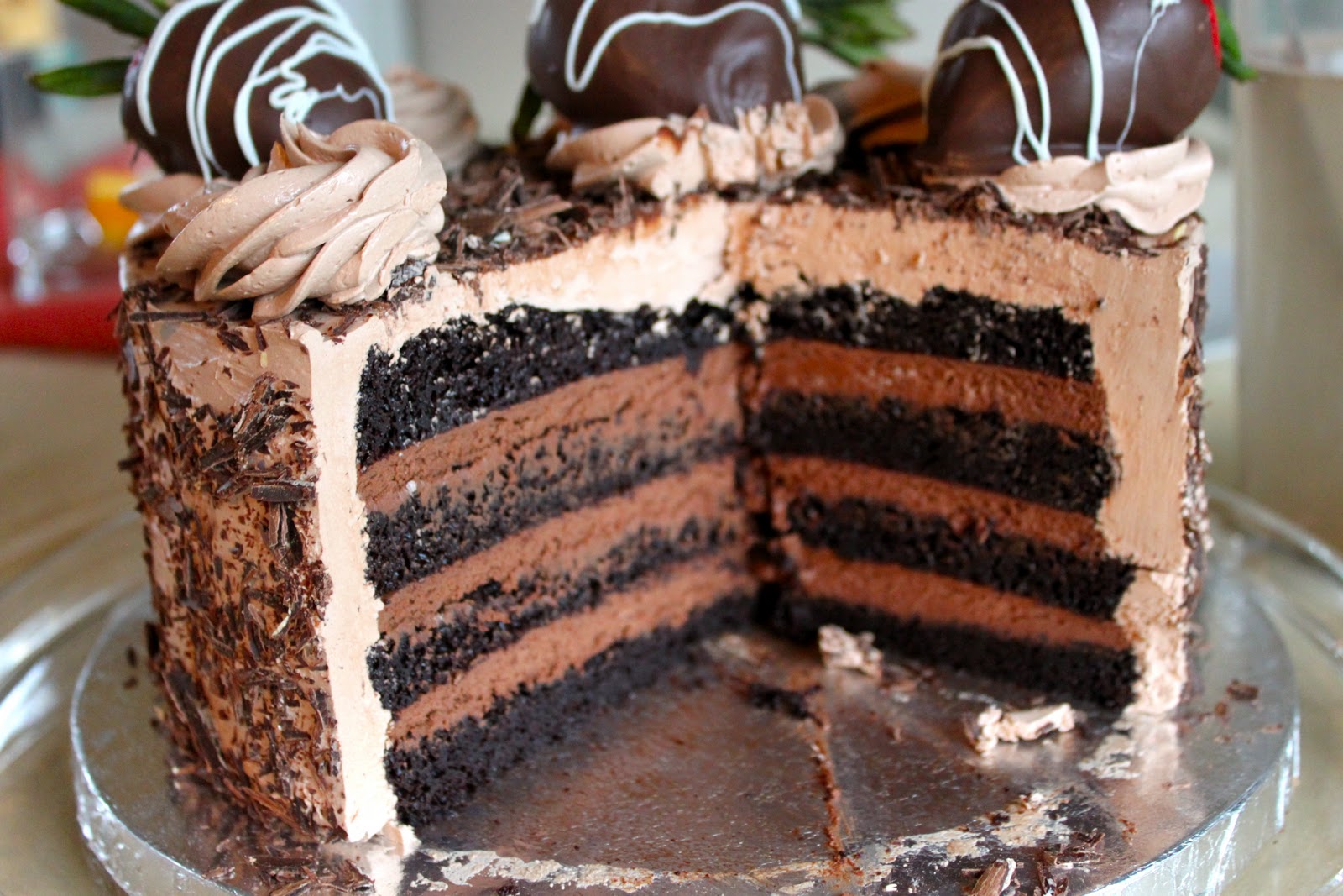 Cafe Coco: Dark Chocolate Cake with Dark Chocolate Mousse ...
