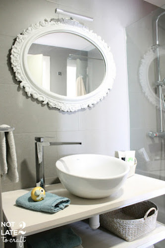 Not 2 late to craft: Transformar un mirall antic amb chalk paint / The before and after of a mirror with chalk paint 