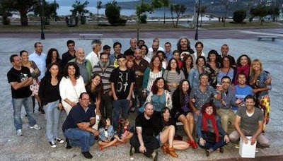 Reunión do reparto e equipo da serie de TVG, Portozás, Luis Tosar