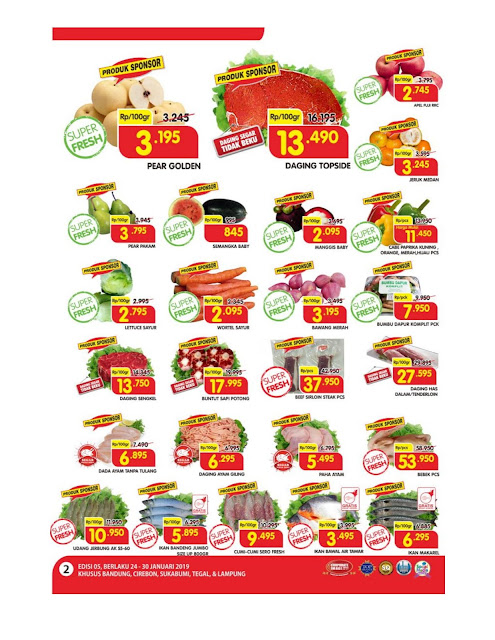 Katalog Super Hemat Super Indo Bandung, Sukabumi, Cirebon, Tegal dan Lampung 24 Januari sampai 30 Januari 2019 