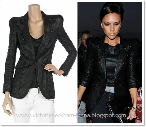 Victoria Beckham Style: Victoria's Balmain Leather Military Jacket