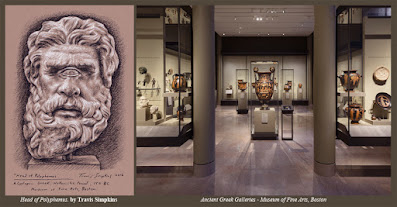 Head of Polyphemus. Cyclops. 150 BC. Museum of Fine Arts, Boston. by Travis Simpkins