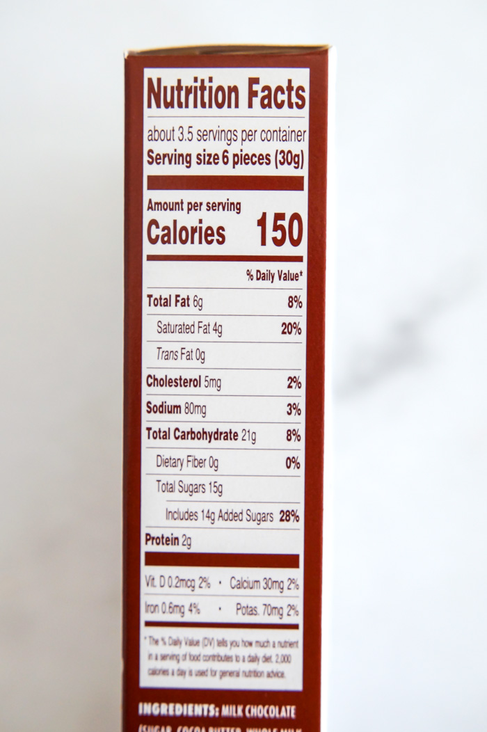 Trader Joe's French Chocolate Crepe Wafer Cookies nutrition info
