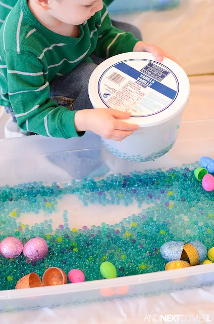 Sensory bin idea for Easter