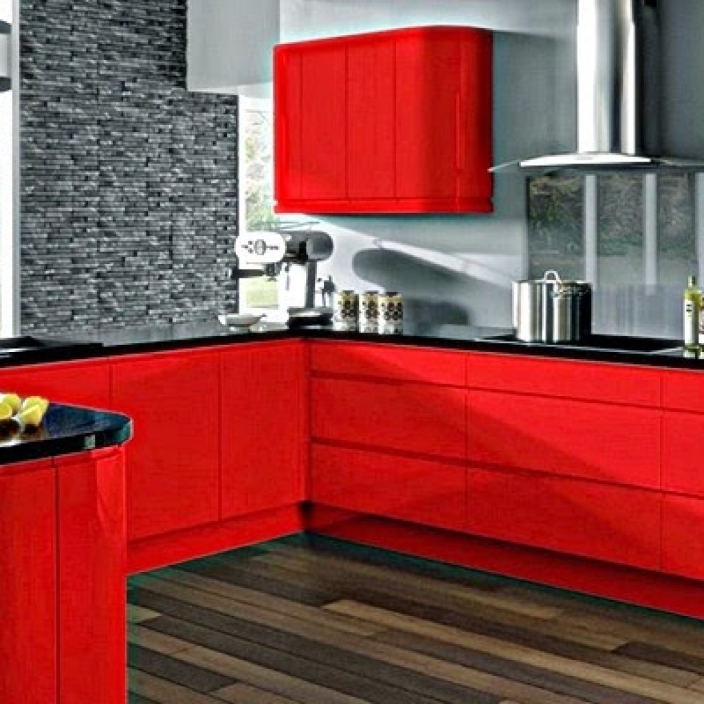  Reka Bentuk Dapur  Warna Merah Simpel Rekabentuk Rumah