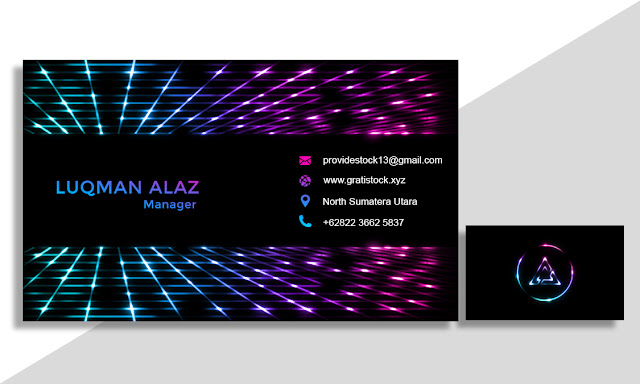 Free Download PSD Light Effects Corporate Business Card.
