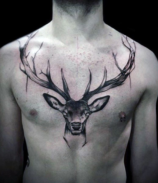 38 incríveis tatuagens masculinas para a clavícula