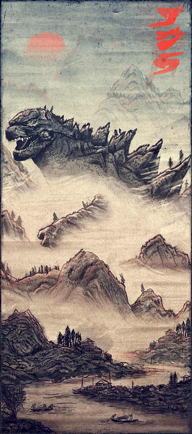 Daniel Nash (UK) - Godzilla print