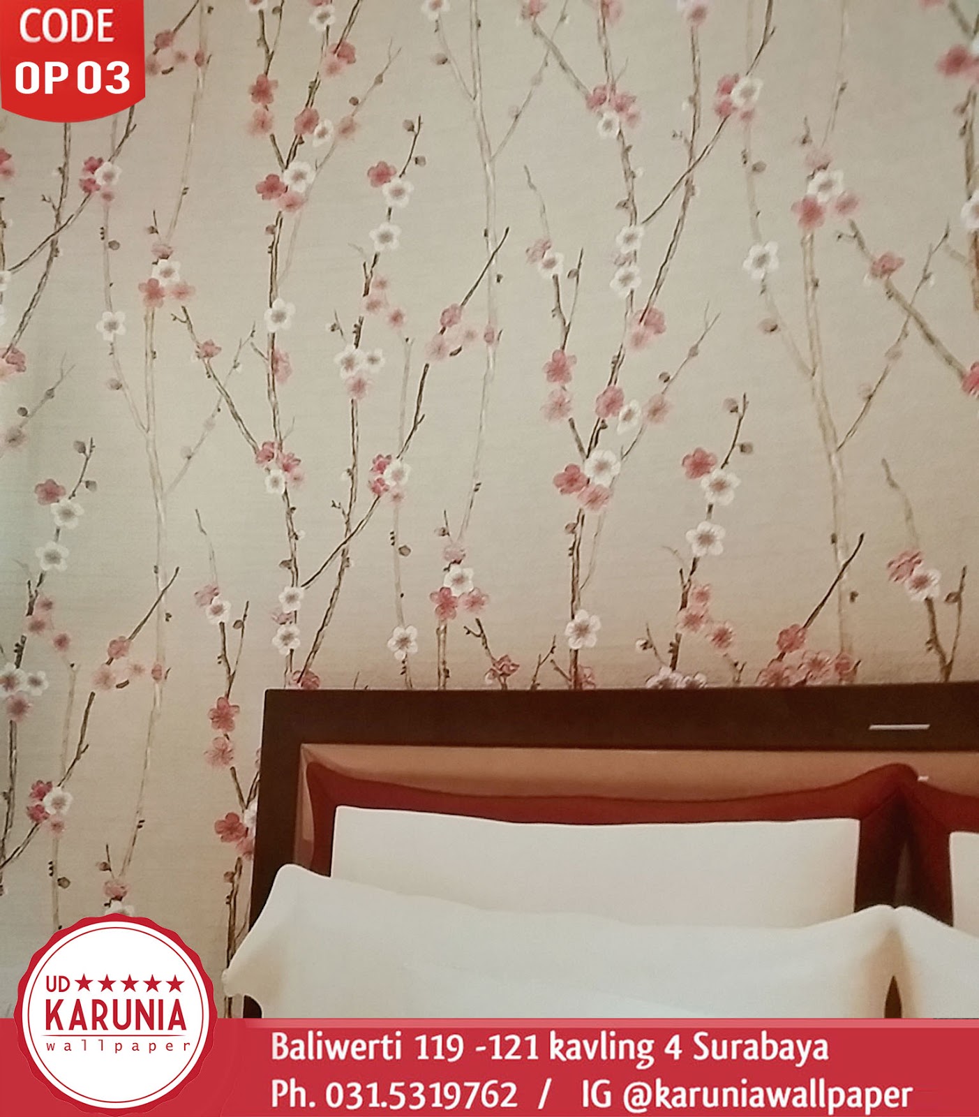 wallpaper kamar bunga