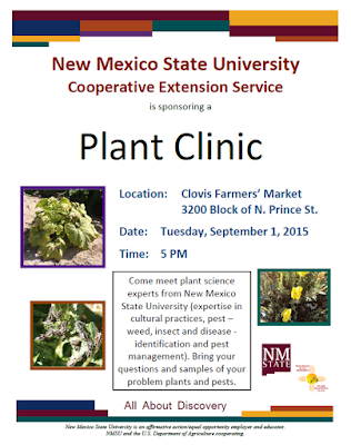 Advertising flyer for Clovis Plant Clinic