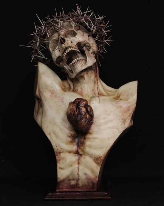 Emil Melmoth instagram arte esculturas surreais hiper-realistas macabras morte terror bizarro sombrio inferno morte