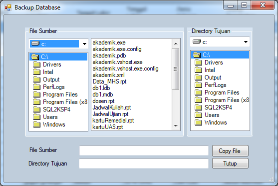 APLIKASI SISTEM INFORMASI AKADEMIK (VB.NET 2005) ~ RELAINC 