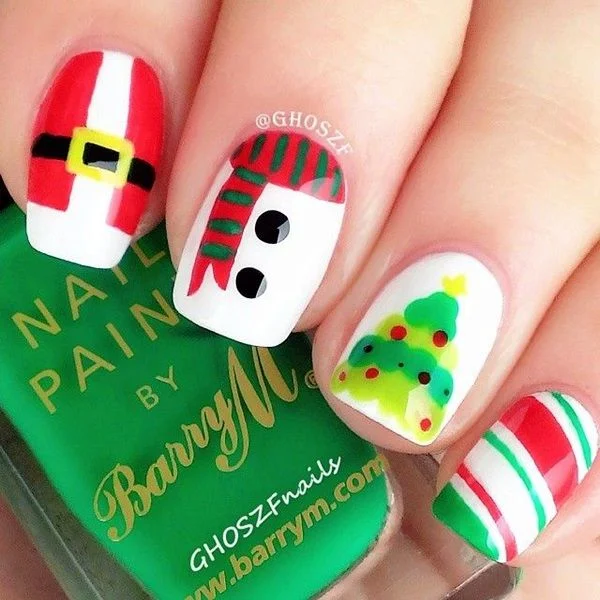 Beautiful Festive Holiday Nail Art Ideas