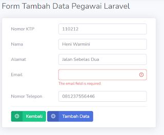  biar senantiasa dalam kondisi sehat dan berhasil ya CRUD Data Pegawai dengan Laravel (CREATE DATA) 