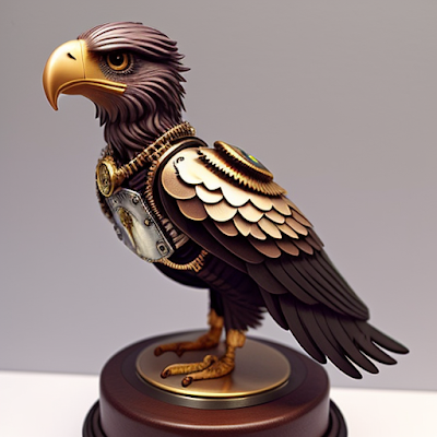Steampunk Eagle Statue Miniature 3D amazingwallpapersa blogspot com (13)
