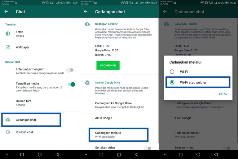 cara backup chat wa