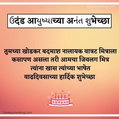 Funny Birthday Wishes In Marathi For Brother