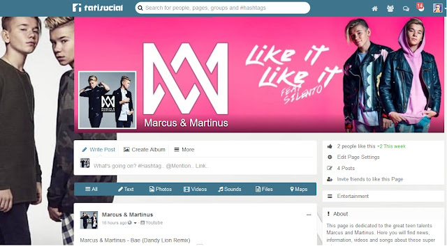 Visit the Super Page Marcus and Martinus at TatiSocial