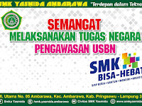 Desain Banner Sambutan Pengawas USBN SMK Yasmida