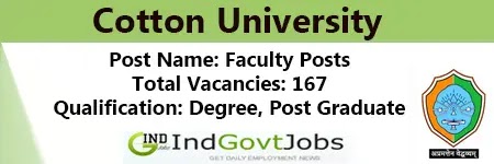 Cotton University Faculty Vacancy 2024