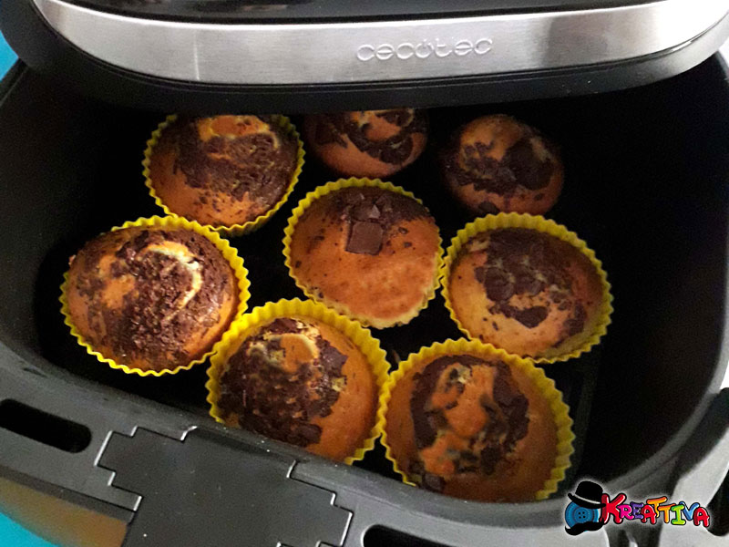 Muffin con scaglie di cioccolato senza burro con friggitrice ad aria  Cecofry - Kreattivablog