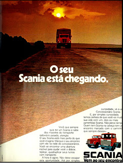 Scania.  reclame de carros anos 70. brazilian advertising cars in the 70. os anos 70. história da década de 70; Brazil in the 70s; propaganda carros anos 70; Oswaldo Hernandez;