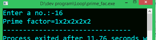 Write a program in C to print the all prime factors of a given number.