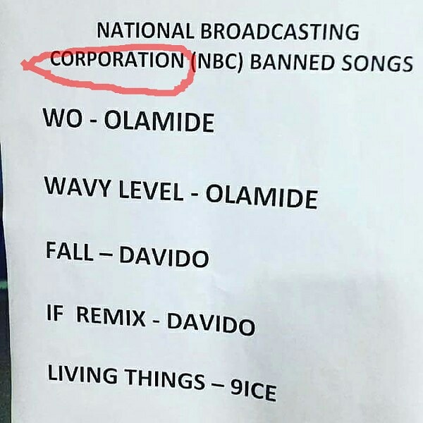 "We Didn't Ban Olamide's "Wo" Song"- NBC Denies Rumors