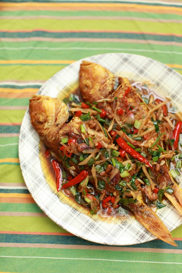 Ikan Kerisi Masak Sos Tiram - masam manis