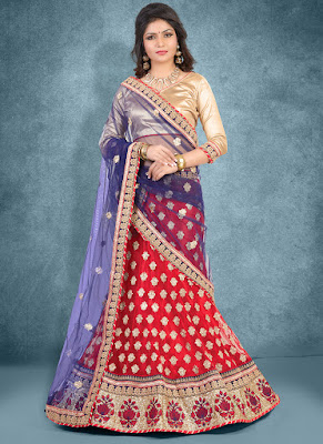 Orange Navratri Lehengas Collection