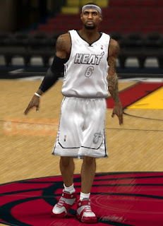 NBA 2K13 Miami Heat White Hot Jersey