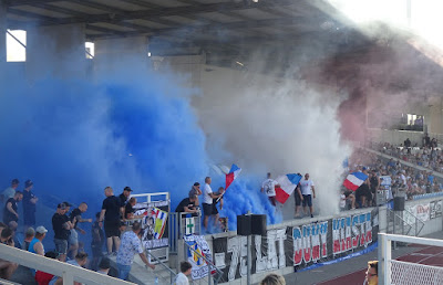 Choreo mit Pyro bei Włocłavia Włocławek