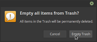 Cara Menghapus Trash Permanen Linux Mint