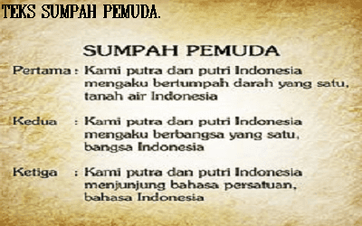 Puisi Sumpah Pemuda Terbaru Dan Terbaik Menyantuh Di hati