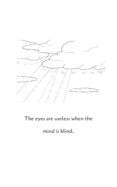Inspirational Motivational Quotes Cards #7-30 The eyes are useless when the mind is blind. 
