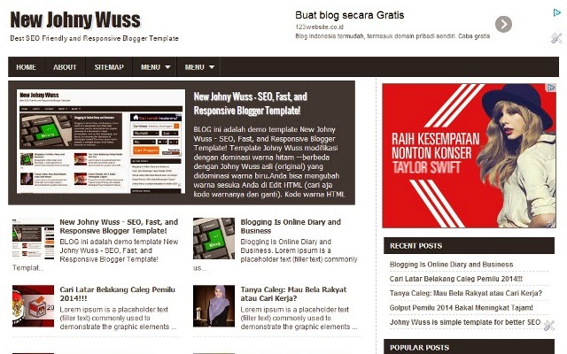 new johny wuss v1 responsive blogger template