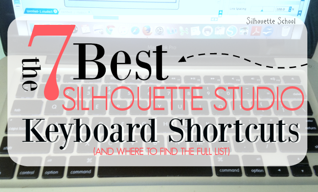 Silhouette Studio, Silhouette tip, keyboard shortcuts