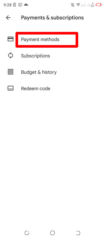 google play payment methods