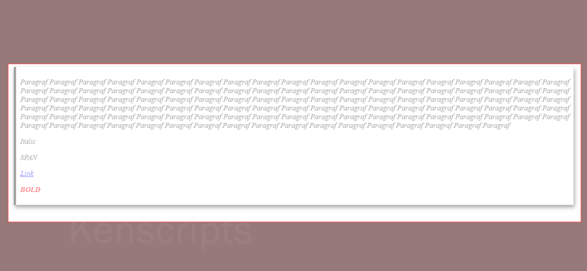 CSS style blockquote background putih