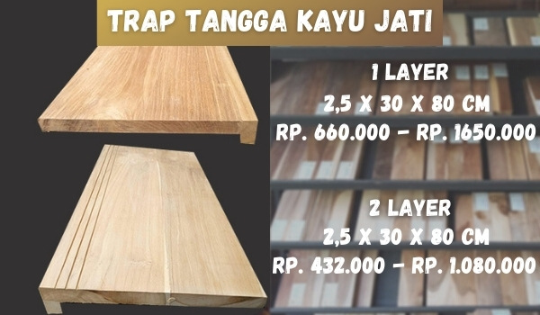 Harga Papan Kayu Untuk Trap Tangga di Bali