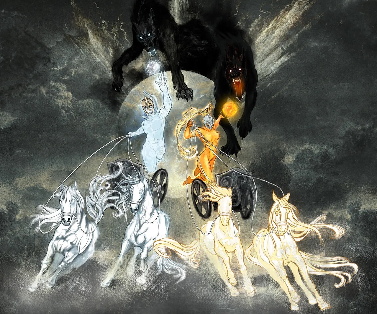 Deuses Sól e Máni na Mitologia Nórdica: Os Luminares Divinos do Dia e da Noite