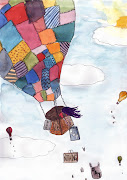 . can fly higher and higher by dropping the bags from her hot air balloon. (print buy nothing day)